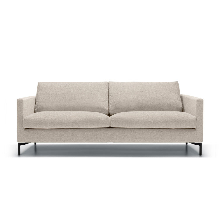 Canapé en tissu chiné Impulse avec pieds métal – Natur n°1KI – Canapé 3 places