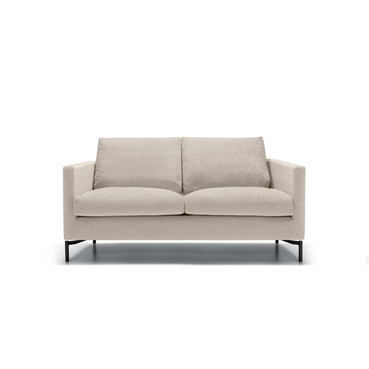 Canapé en tissu chiné Impulse avec pieds métal – Natur n°1KI – Canapé 2 places