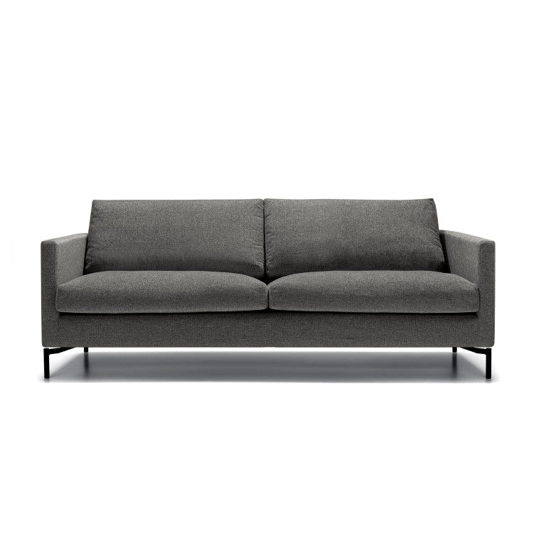 Canapé en tissu chiné Impulse avec pieds métal – Grey beige n°5KI – Canapé 3 places
