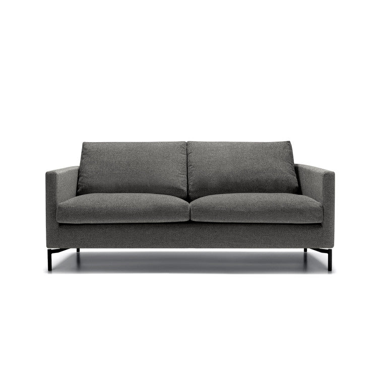 Canapé en tissu chiné Impulse avec pieds métal – Grey beige n°5KI – Canapé 2,5 places