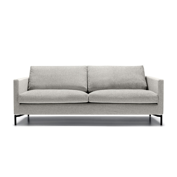 Canapé en tissu chiné Impulse avec pieds métal – Light grey n°4KI – Canapé 3 places