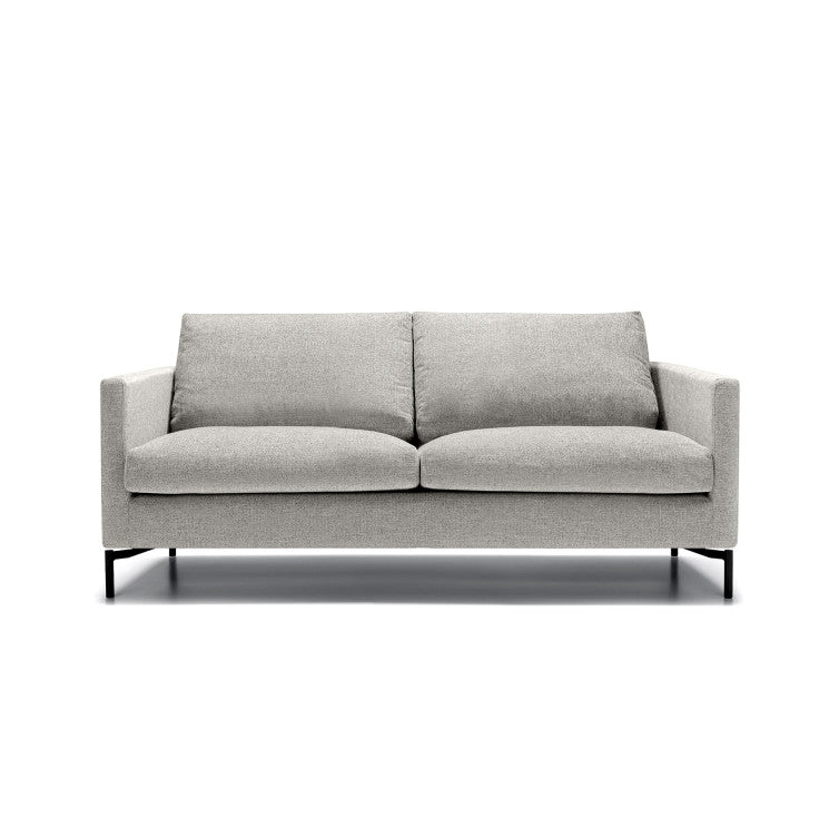 Canapé en tissu chiné Impulse avec pieds métal – Light grey n°4KI – Canapé 2,5 places