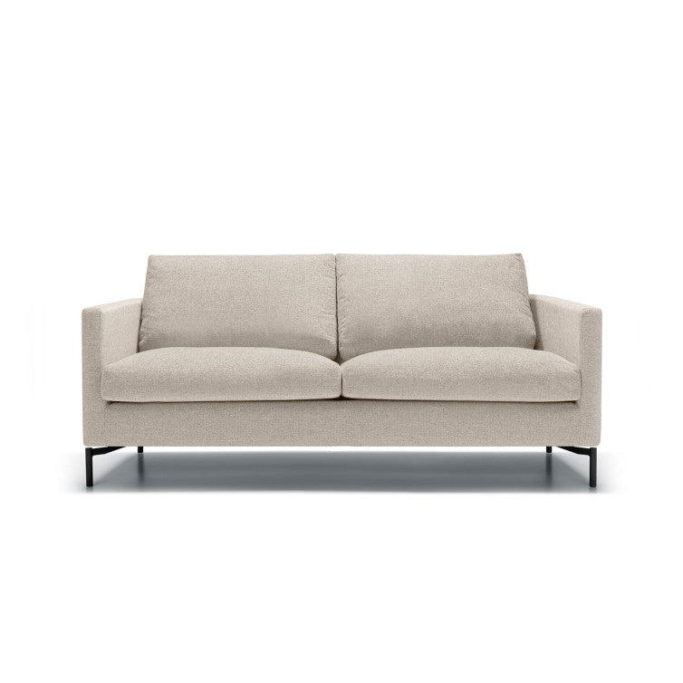 Canapé en tissu chiné Impulse avec pieds métal – Natur n°1KI – Canapé 2,5 places