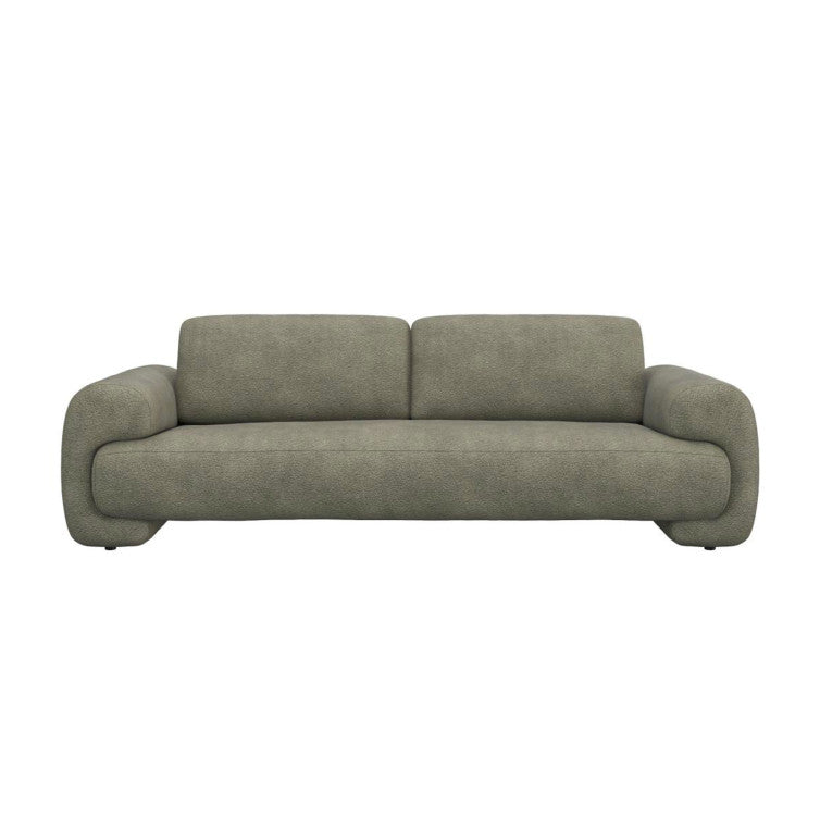 Canapé en tissu effet bouclé Molino – Olive n°1224 BO – Canapé 3 places