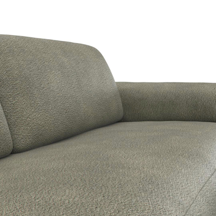 Canapé en tissu effet bouclé Molino – Olive n°1224 BO – Canapé 3 places