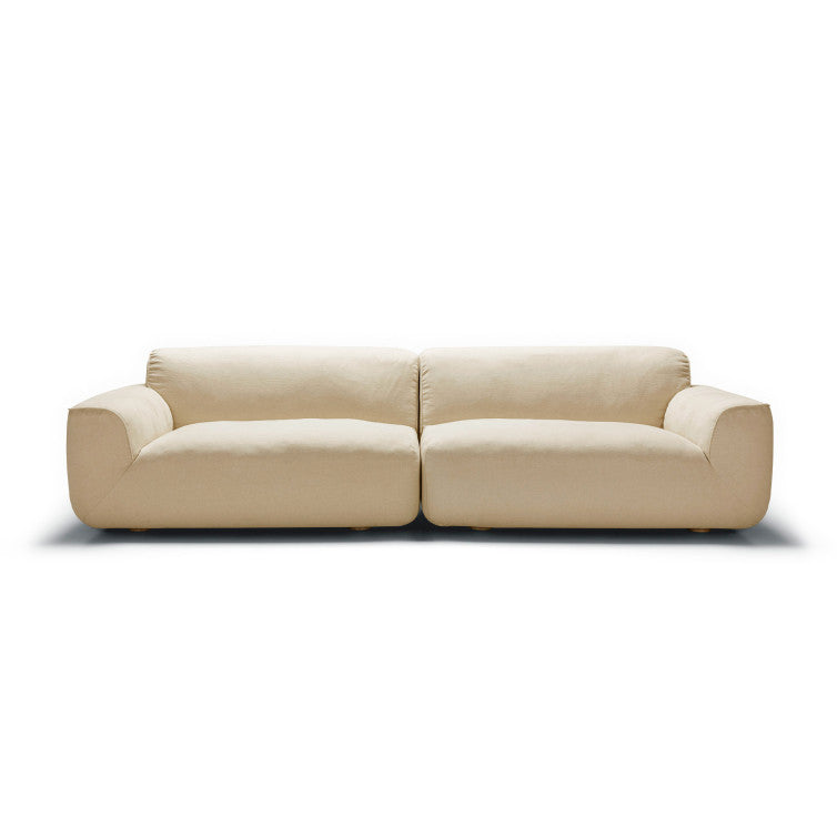 Canapé en tissu naturel coton/lin Emily – Natur n°1419CAL – Set n°1 - 4 places