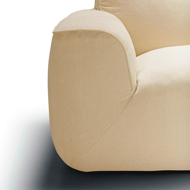 Canapé en tissu naturel coton/lin Emily – Natur n°1419CAL – Set n°1 - 4 places