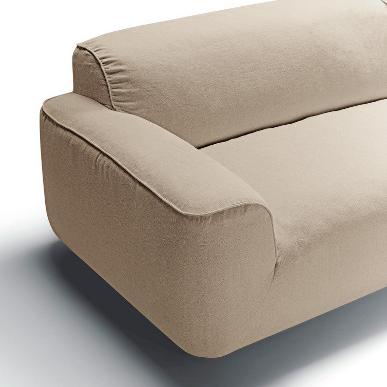 Canapé en tissu naturel coton/lin Emily – Natur n°1419CAL – Set n°1 - 4 places