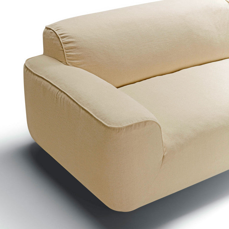 Canapé en tissu naturel coton/lin Emily – Natur n°1419CAL – Set n°1 - 4 places