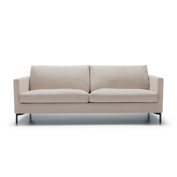 Canapé en tissu naturel coton/lin Impulse avec pieds métal – Light Beige n°3790CAL – Canapé 3 places