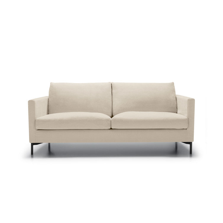 Canapé en tissu naturel coton/lin Impulse avec pieds métal – Natur n°1419CA – Canapé 2,5 places