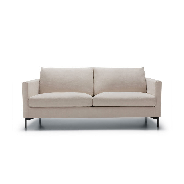 Canapé en tissu naturel coton/lin Impulse avec pieds métal – Light Beige n°3790CAL – Canapé 2,5 places