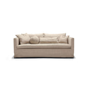 Canapé en tissu naturel coton/lin Lill avec jupette – Natur n°1CS – Canapé 2 places