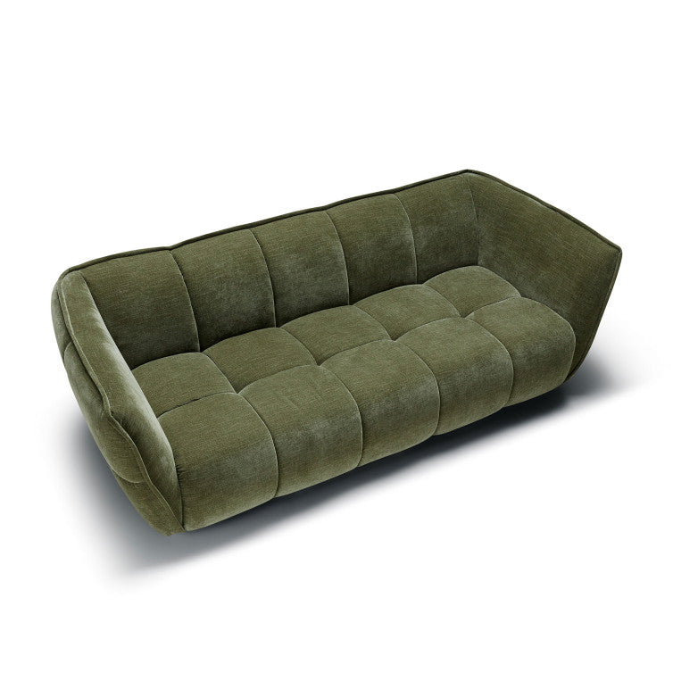 Canapé en velours chenillé Clyde – Forest Green n°13WI – Canapé 3 places