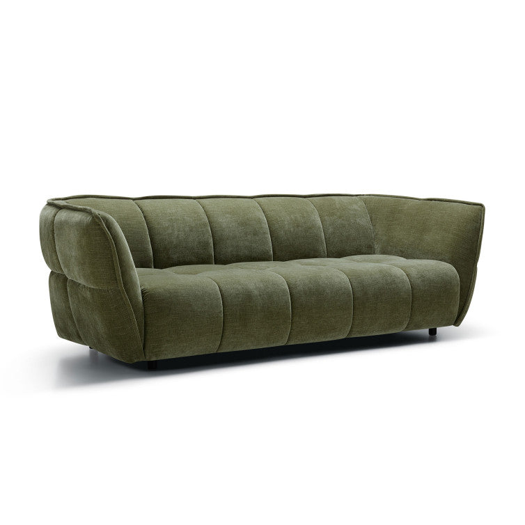Canapé en velours chenillé Clyde – Forest Green n°13WI – Canapé 3 places