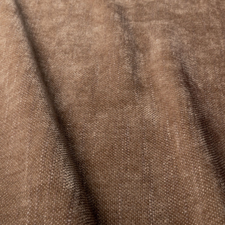 Canapé en velours chenille Nova avec pieds bois – Teddy Brown n°3WI – Canapé 3,5 places