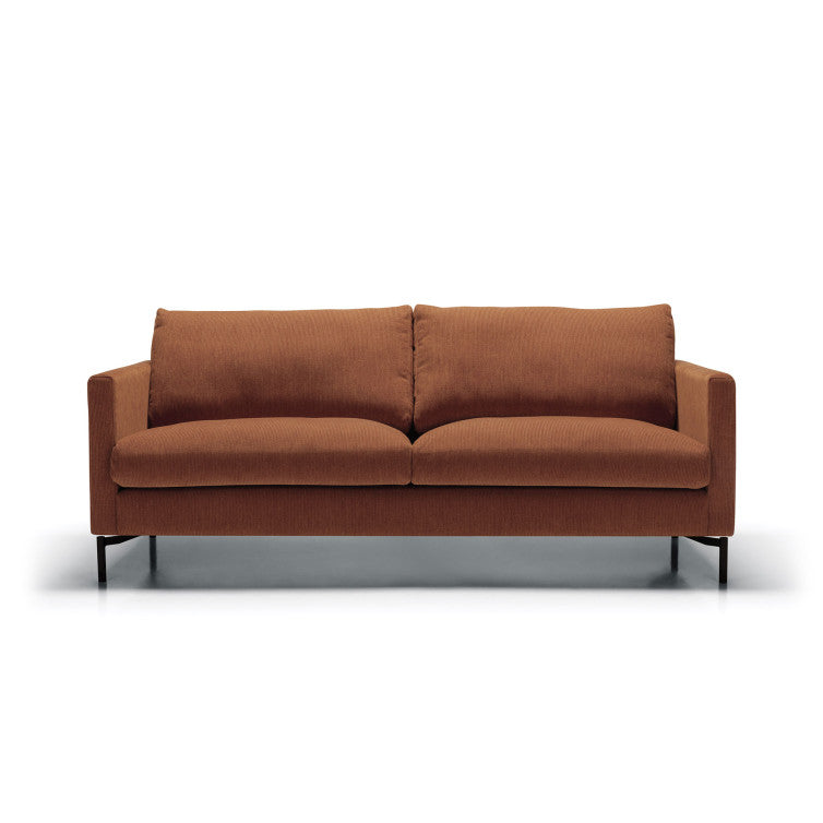 Canapé en velours côtelé Impulse avec pieds métal – Orange n°3MO – Canapé 2,5 places
