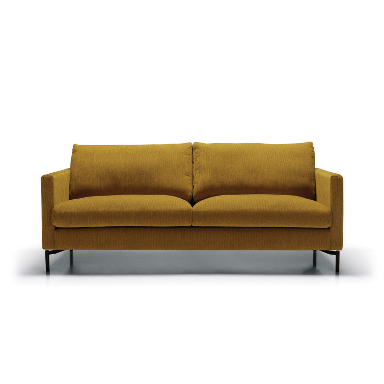 Canapé en velours côtelé Impulse avec pieds métal – Mustard n°1MO – Canapé 2,5 places