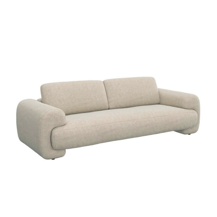 Canapé en velours côtelé Molino – Ivory n°1080 SC – Canapé 3 places