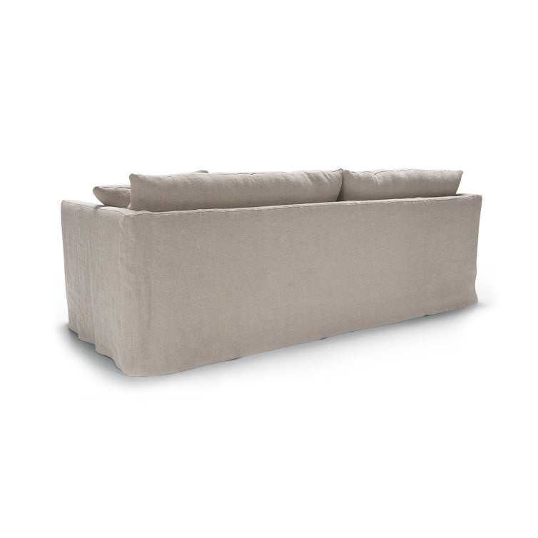 Canapé pur lin Lill avec jupette – Natur n°1LIN – Canapé 3 places
