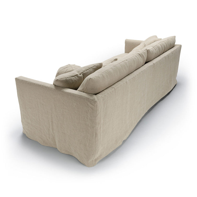 Canapé pur lin Lill avec jupette – Flax n°2LIN – Canapé 4 places