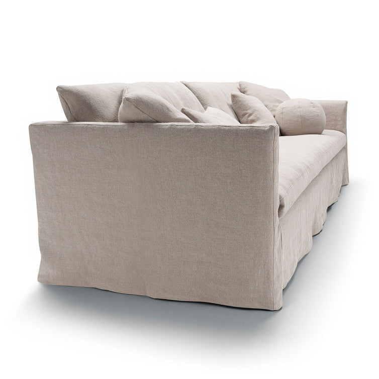 Canapé pur lin Lill avec jupette – Natur n°1LIN – Canapé 4 places