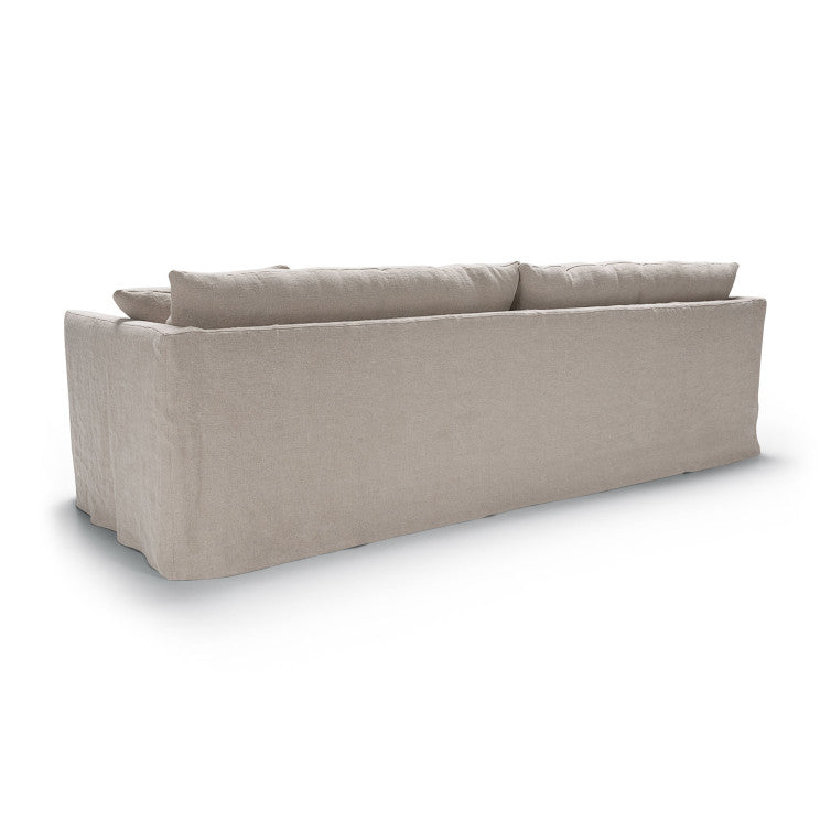 Canapé pur lin Lill avec jupette – Natur n°1LIN – Canapé 4 places
