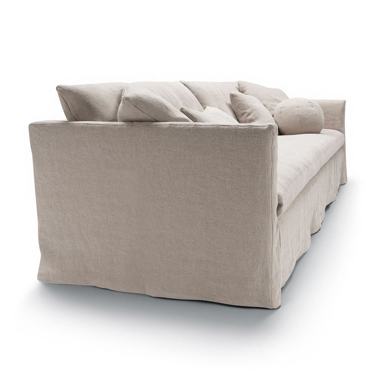 Canapé pur lin Lill avec jupette – Natur n°1LIN – Canapé 3 places