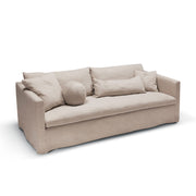 Canapé tissu naturel coton/lin Lill avec jupette – Light Beige n°3790CAL – Canapé 3 places