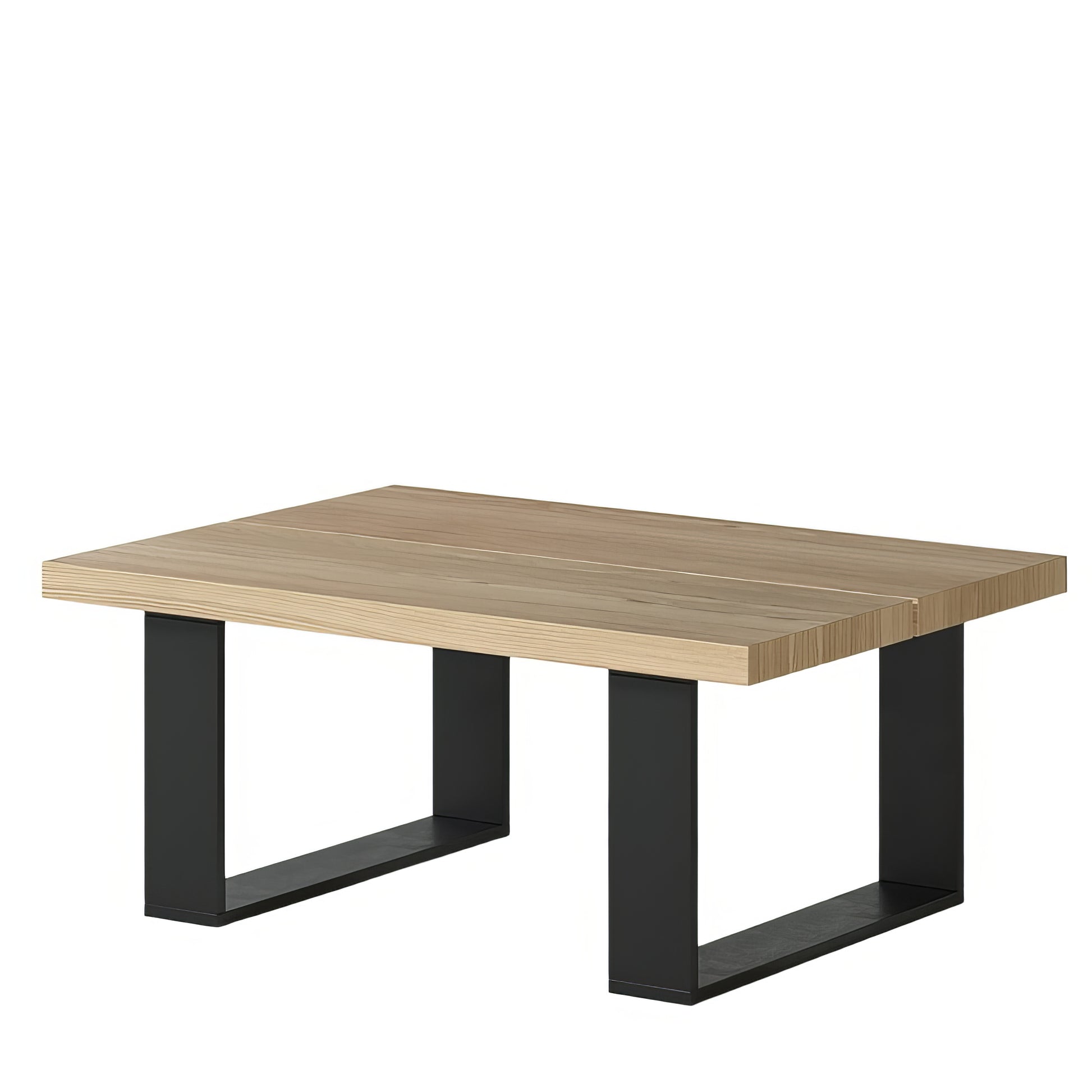 Table basse design chêne massif métal noir | Chêne LIGNART