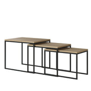 Set de Tables Gigognes Chêne et Métal Noir | Chêne LIGNART