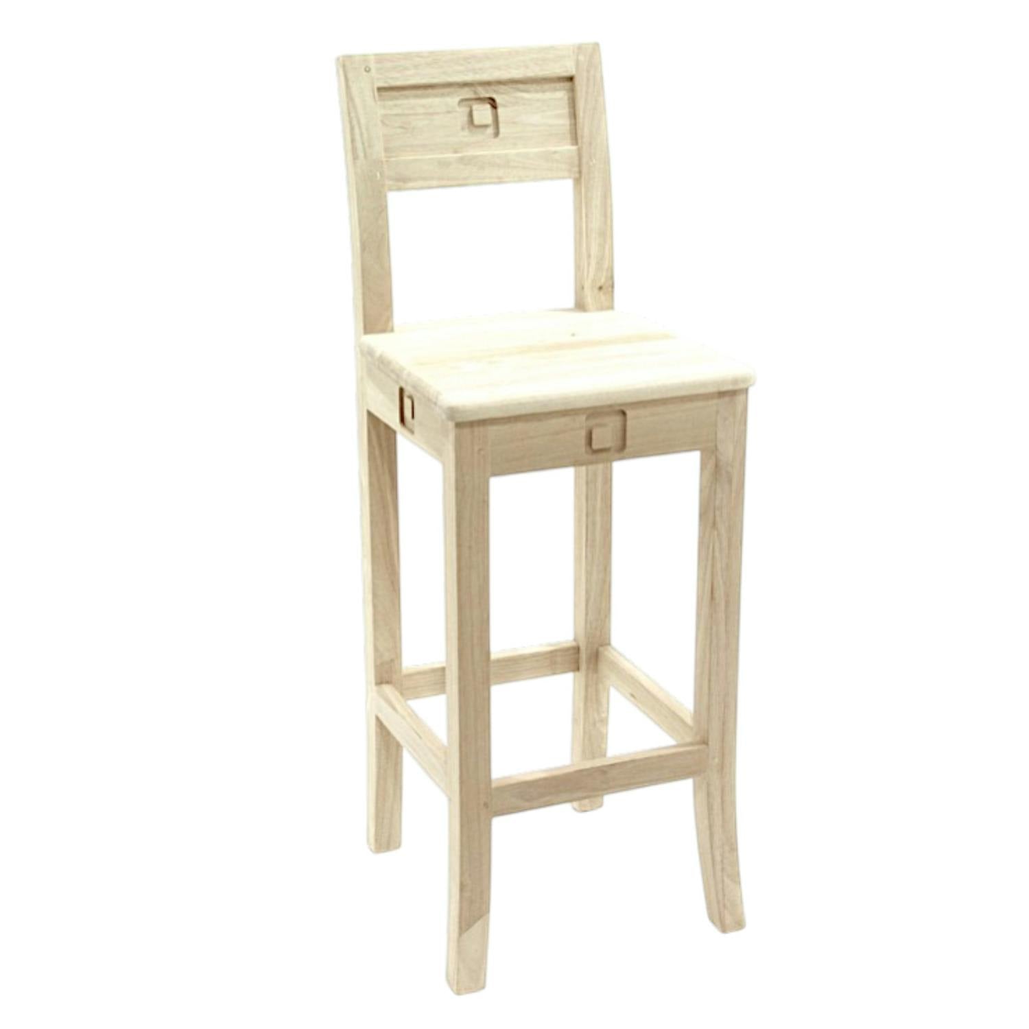 Tabouret de bar en Bois Massif - Style exotique