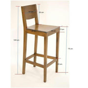 Tabouret de bar en bois massif - Style moderne