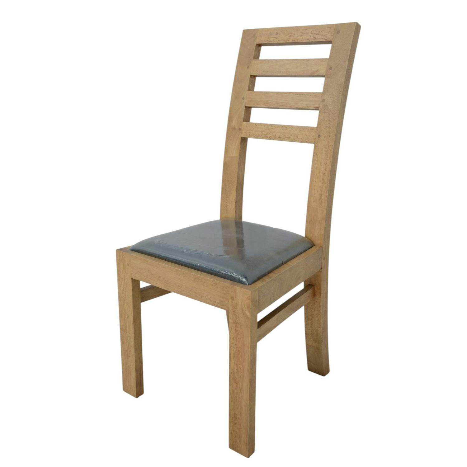 Chaise Hévéa assise mousse 45x49x100cm OLGA