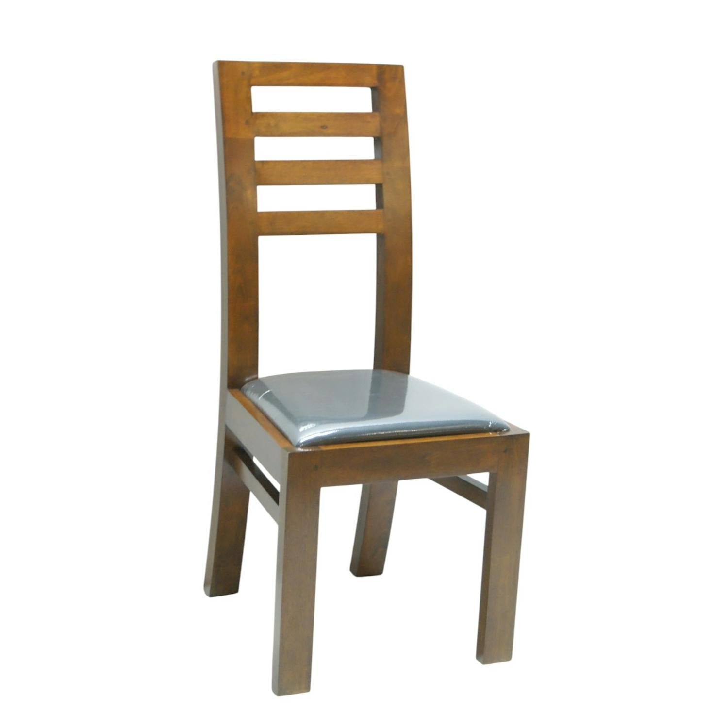 Chaise Hévéa assise mousse 45x49x100cm OLGA