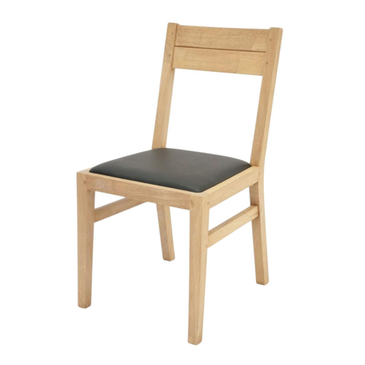 Chaise Hévéa avec assise mousse 42x50x84cm ATTAN