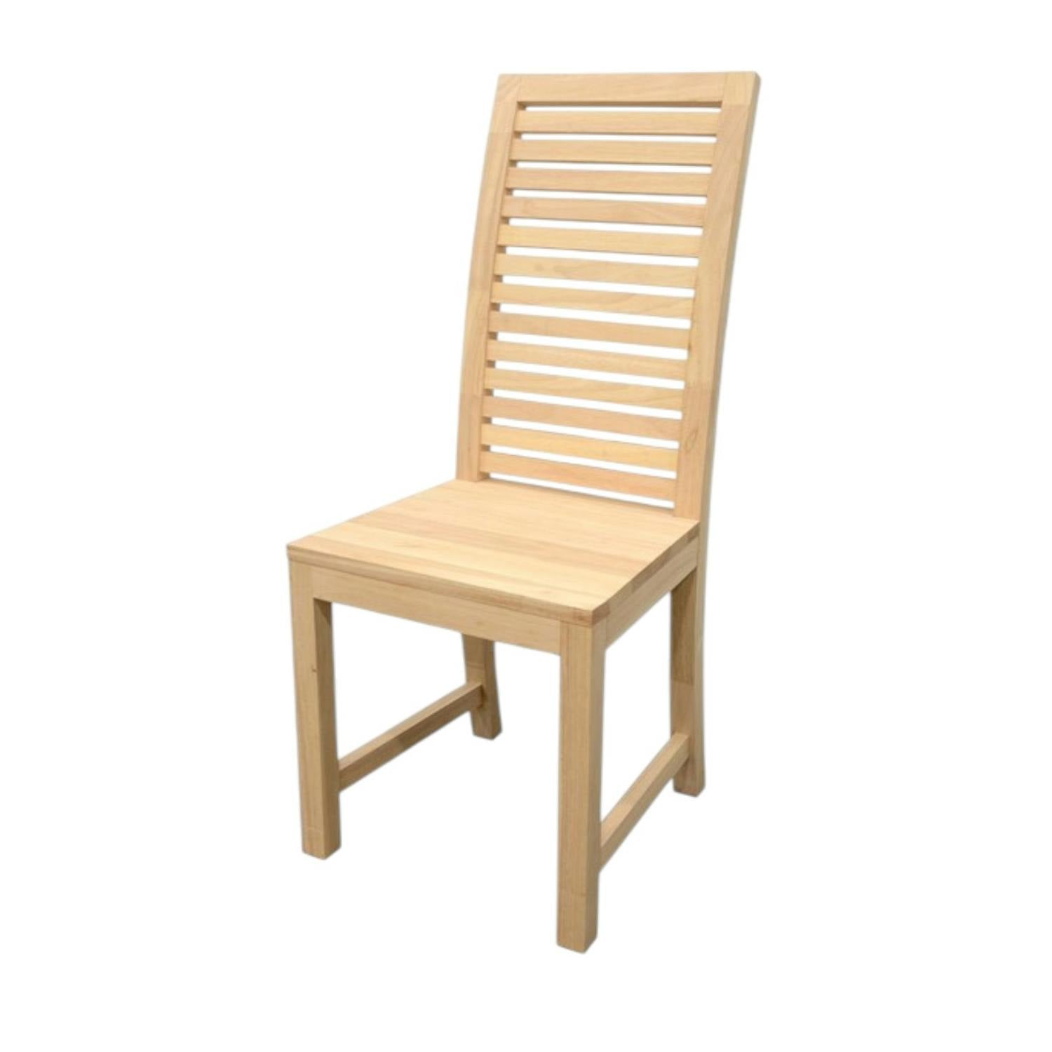 Chaise Hévéa dossier haut Persienne 45x52x105cm NEW ORLEANS