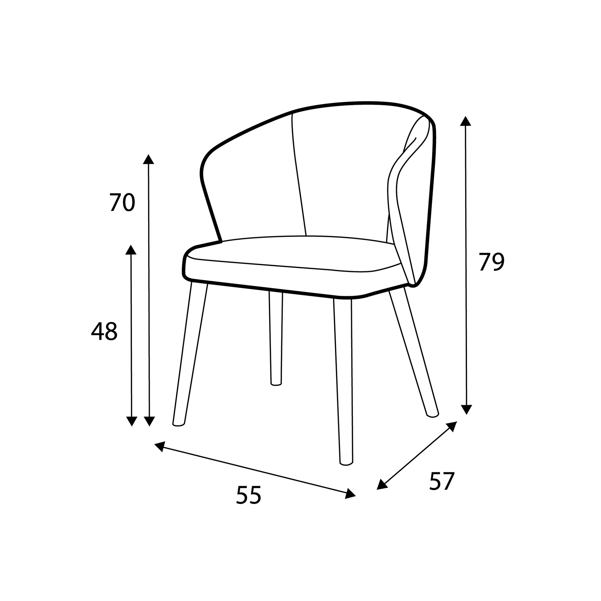 Chaise Élégance en Tissu | LIGNART
