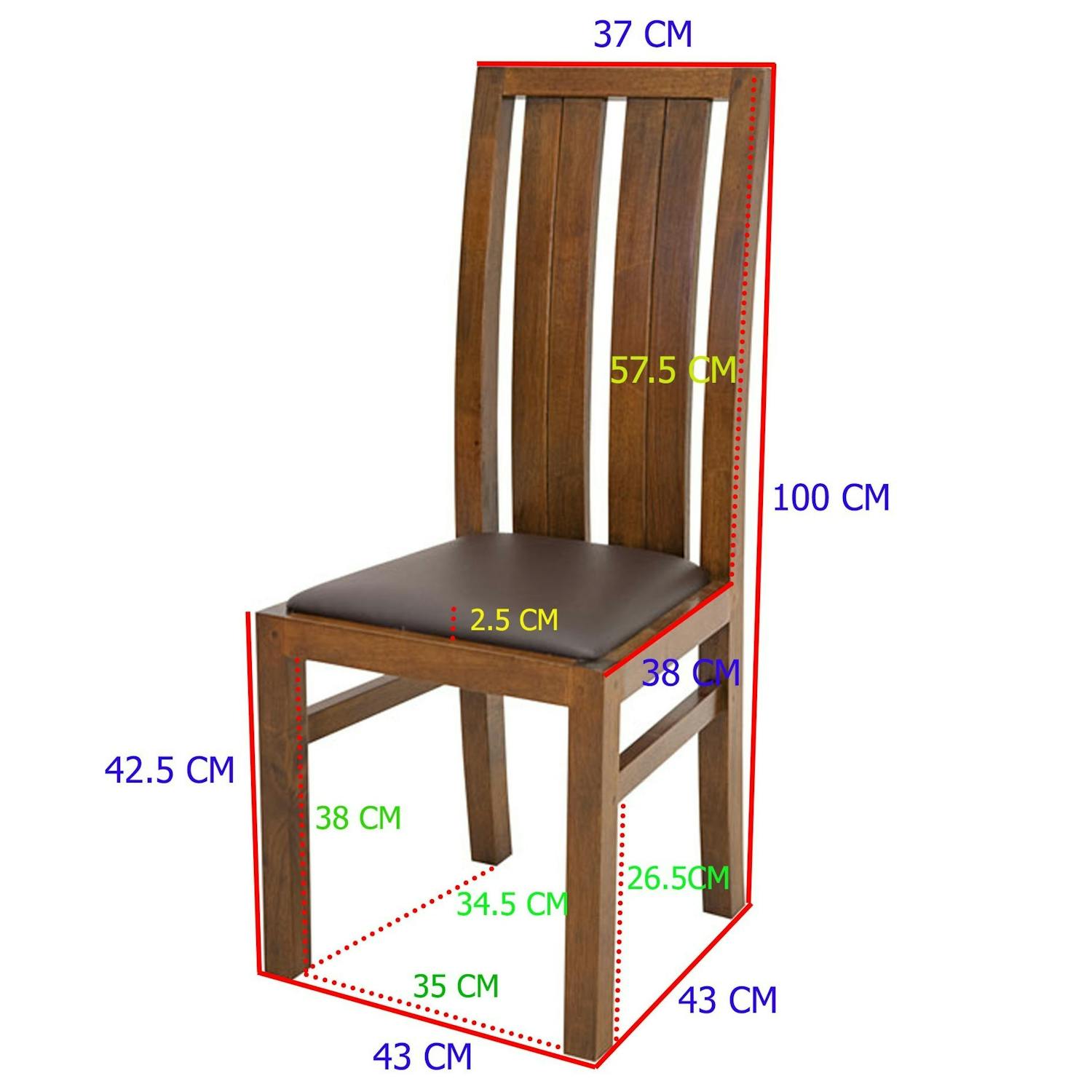 Chaise moderne bois et assise marron ATTAN