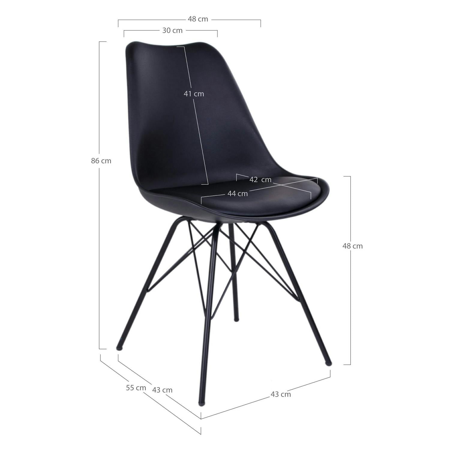 Chaise blanche scandinave pieds bois (lot de 2) LOTA