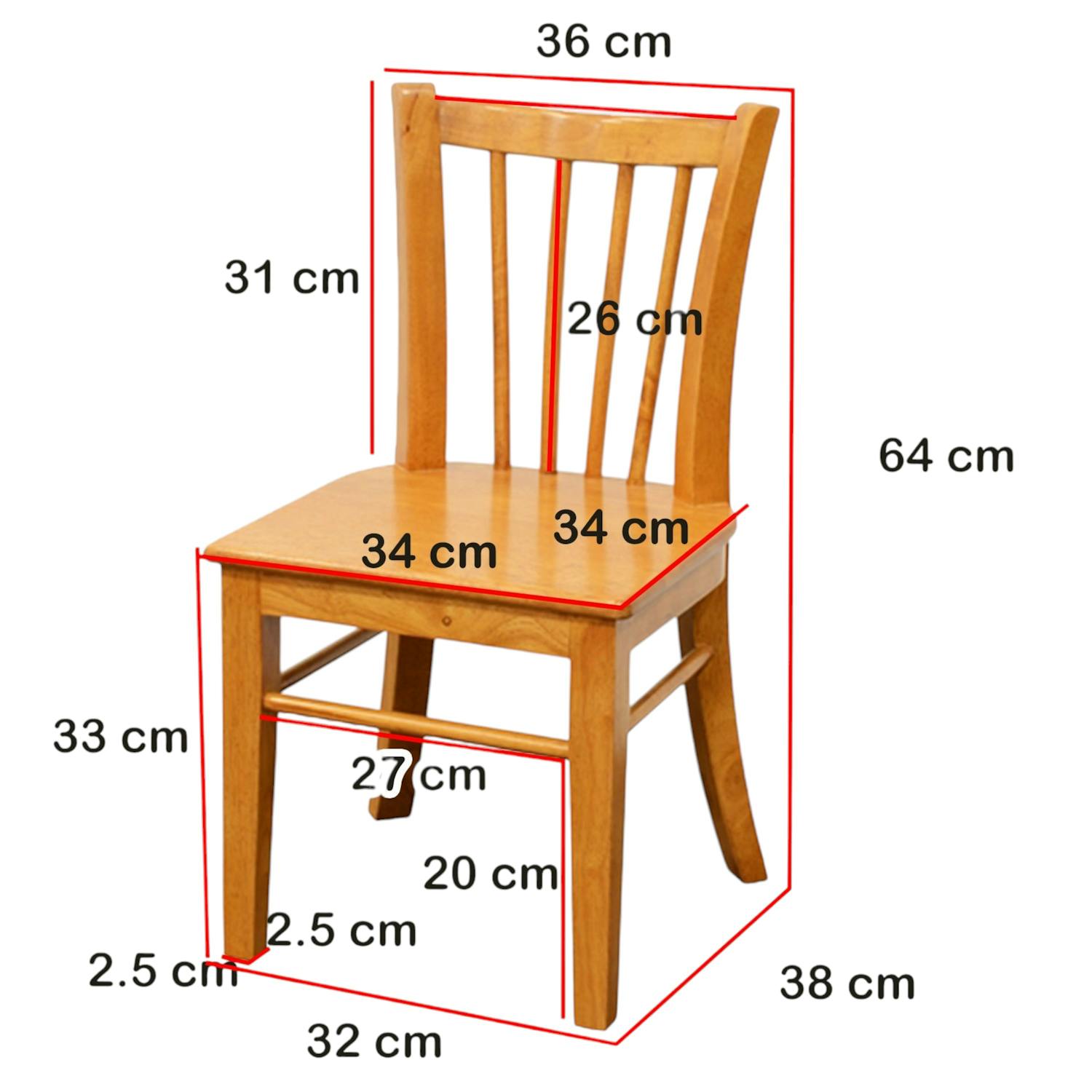 Chaise pour enfant Hévéa 36x38x64cm TRADITION