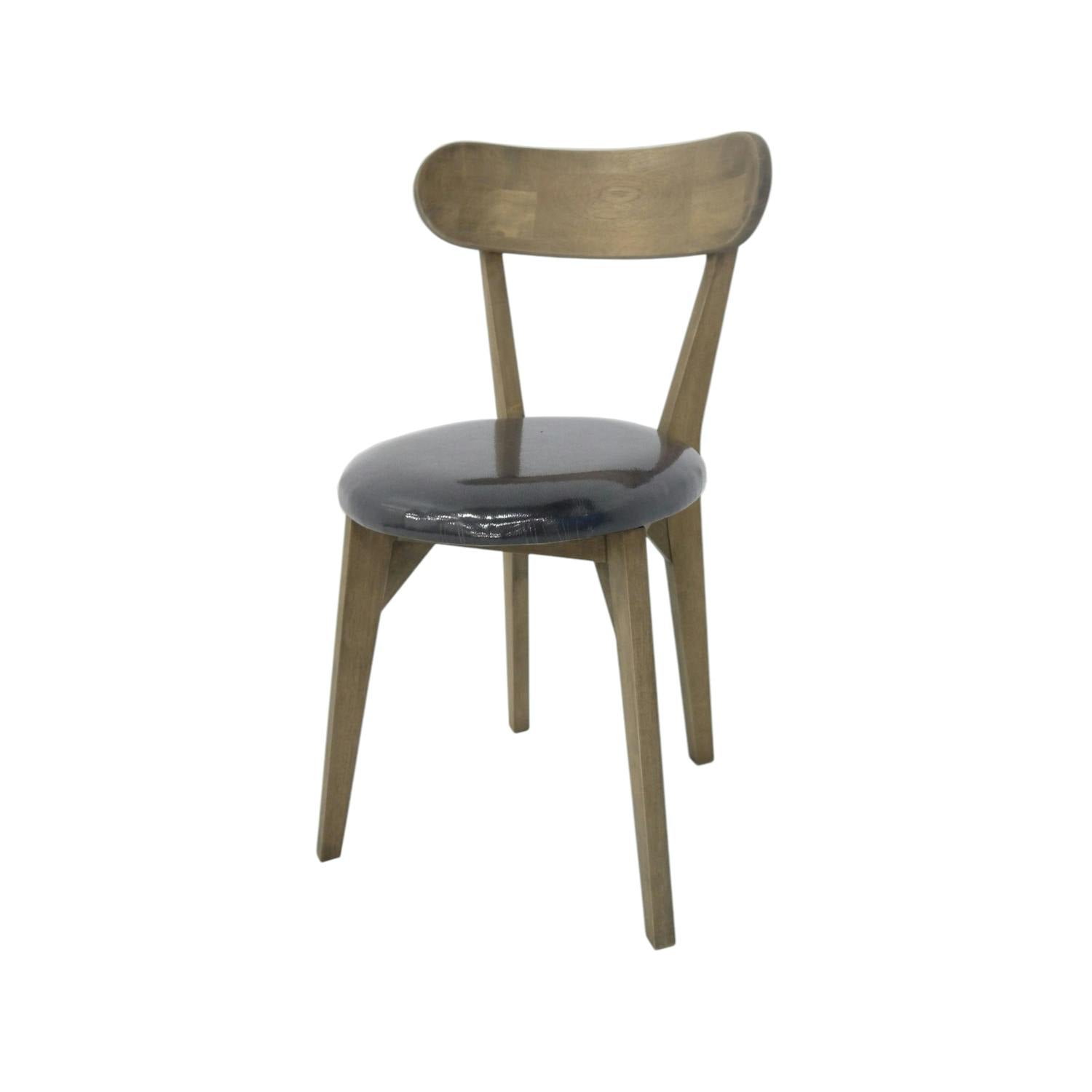 Chaise vintage arrondie hévéa SIXTIES