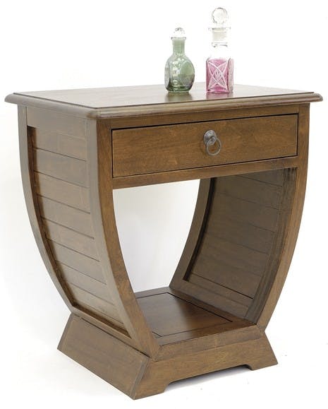 Table de chevet en bois massif - Style traditionnel
