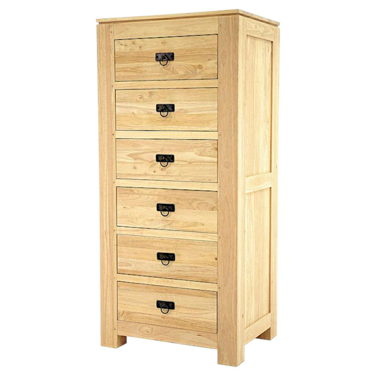 Chiffonnier 6 tiroirs bois massif hévéa HELENA