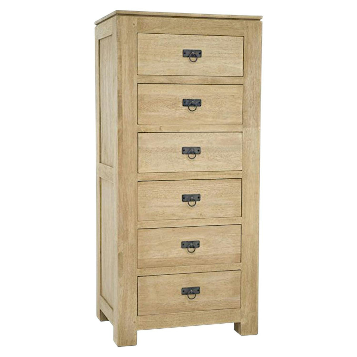 Chiffonnier 6 tiroirs bois massif hévéa HELENA