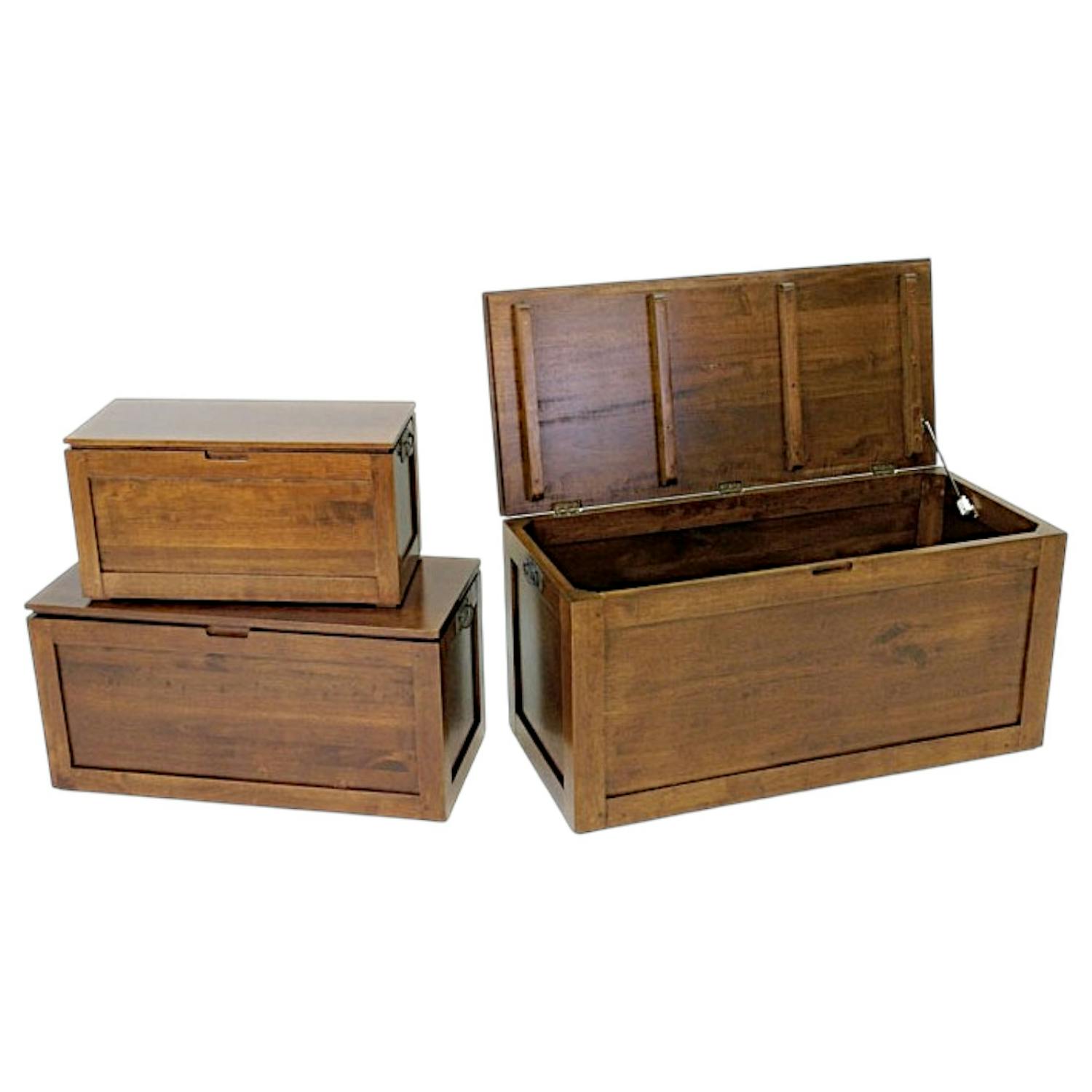 Coffre en bois massif - Style moderne