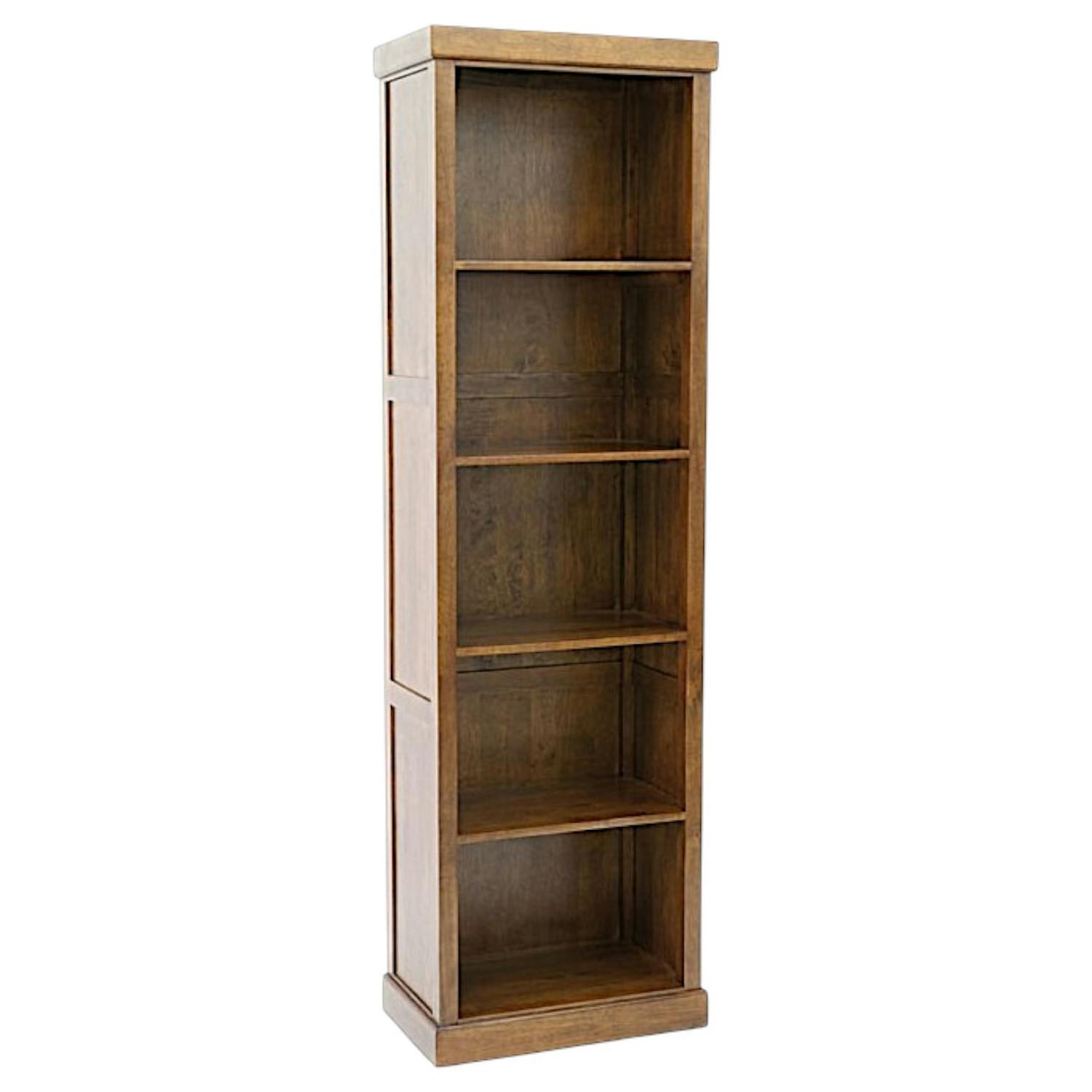 Colonne bibliothèque en bois massif - Style traditionnel
