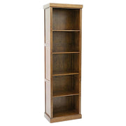 Colonne bibliothèque en bois massif - Style traditionnel