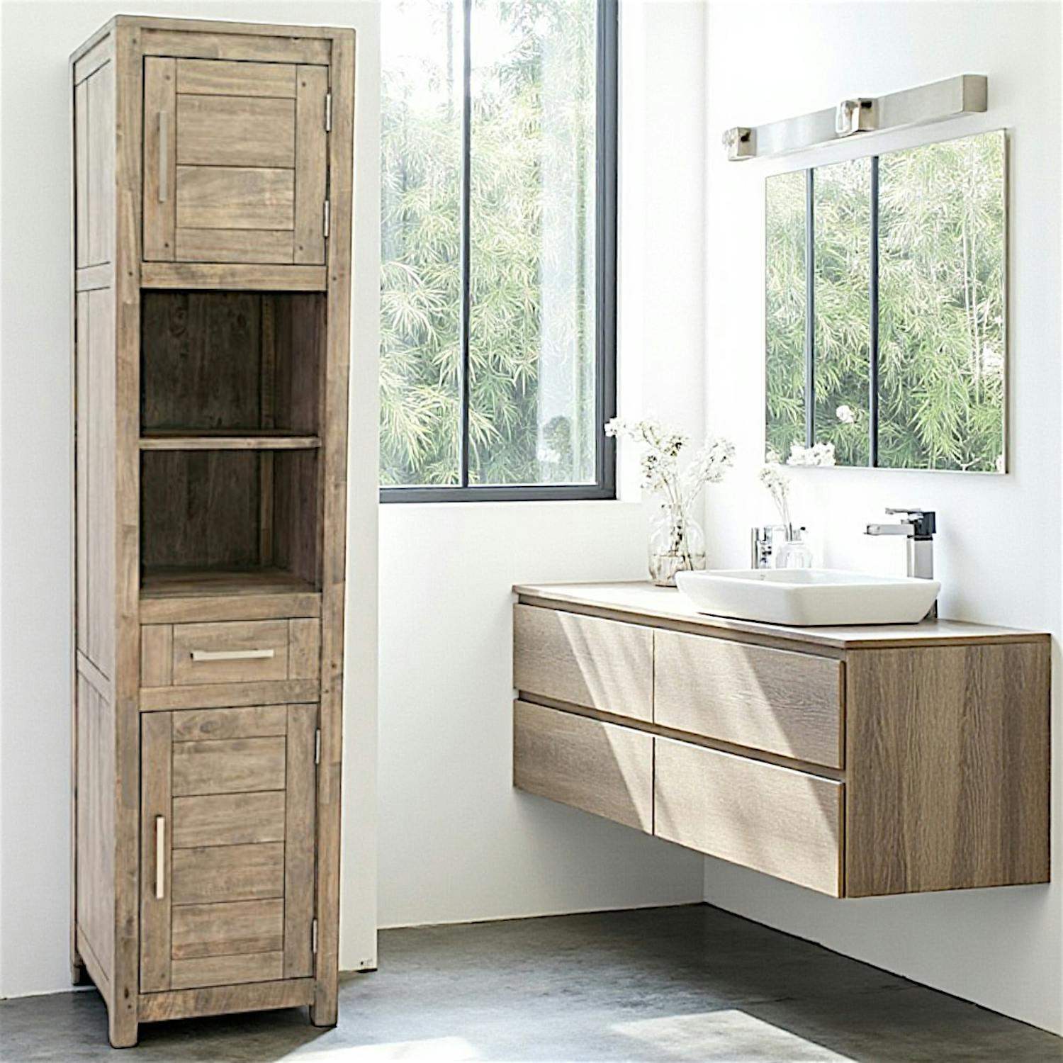 Colonne en bois massif - Style moderne