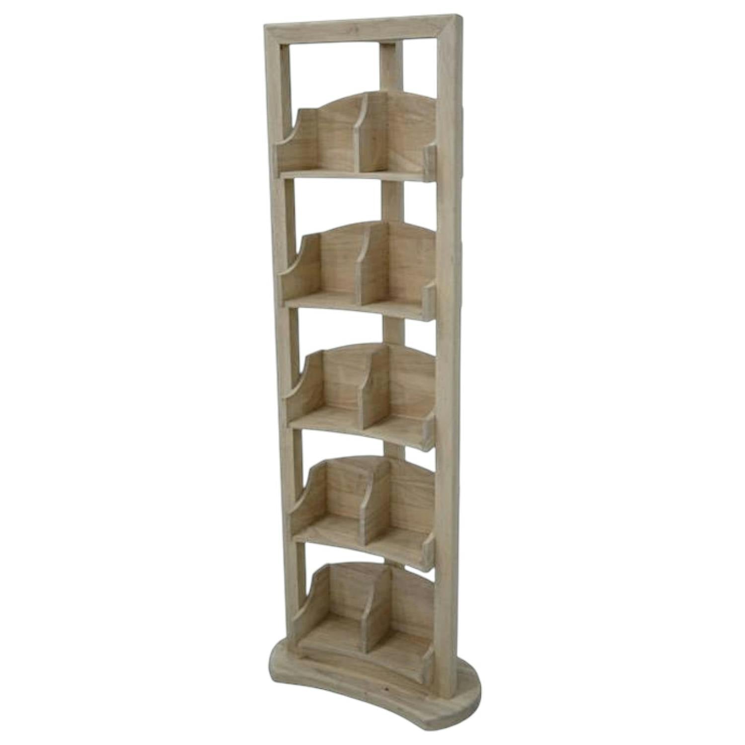 Colonne double CD/DVD hévéa 45x24x125cm TRADITION